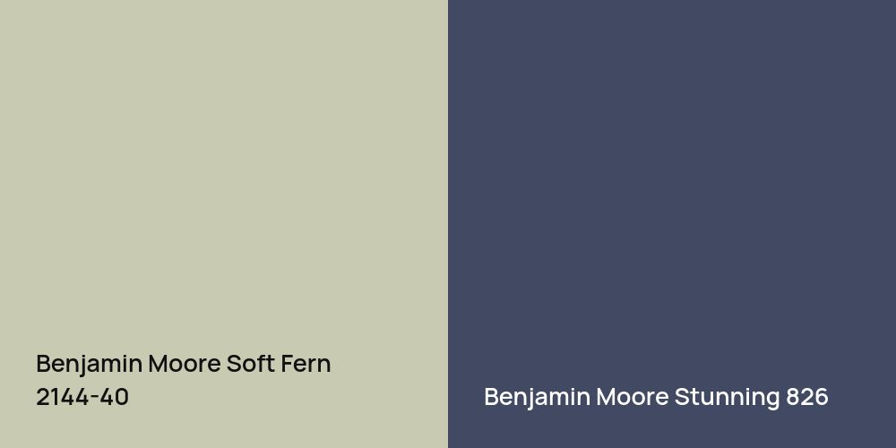 Benjamin Moore Soft Fern vs. Benjamin Moore Stunning